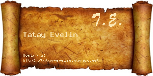Tatay Evelin névjegykártya